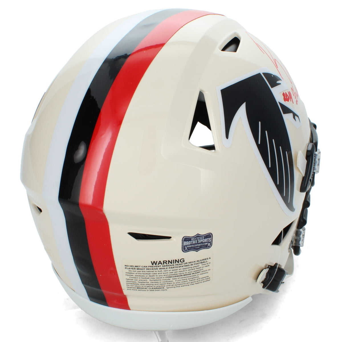 Roddy White Autographed/Inscribed "FALCONS ROH '19" Atlanta Falcons RETRO Speedflex Authentic Helmet Radtke