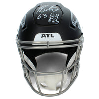 Roddy White Autographed/Inscribed "63 Career Receiving TDs" Atlanta Falcons Speedflex Authentic Helmet Radtke
