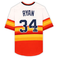 NOLAN RYAN Autographed "HOF 99" Houston Astros Authentic Throwback Jersey FANATICS