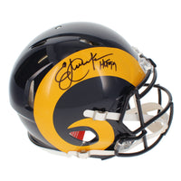 Eric Dickerson Autographed/Inscribed "HOF 99" Los Angeles Rams 1981-99 Throwback Speed Authentic Helmet Beckett