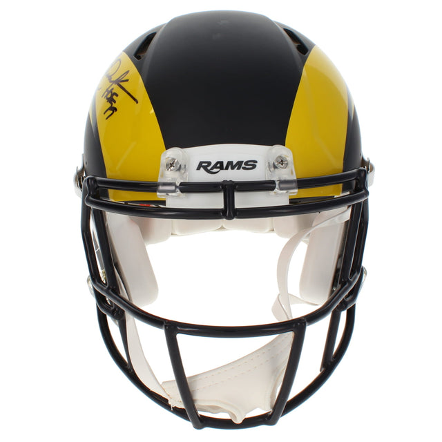 Eric Dickerson Autographed/Inscribed "HOF 99" Los Angeles Rams Black Rivalries Speed Authentic Helmet Beckett