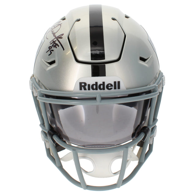 Eric Dickerson Autographed/Inscribed "HOF 99" Raiders Speedflex Midi Helmet Beckett