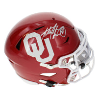 Adrian Peterson Autographed Oklahoma Sooners Speedflex Midi Helmet Beckett