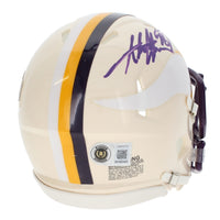 Adrian Peterson Autographed Minnesota Vikings RETRO Speed Mini Helmet Beckett