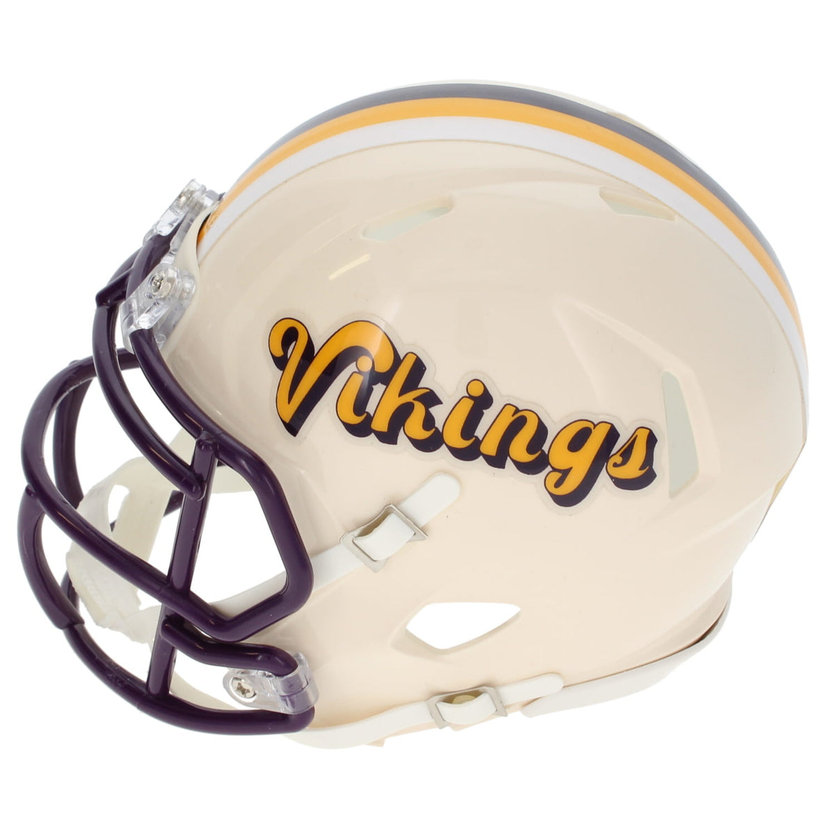 Adrian Peterson Autographed Minnesota Vikings RETRO Speed Mini Helmet Beckett