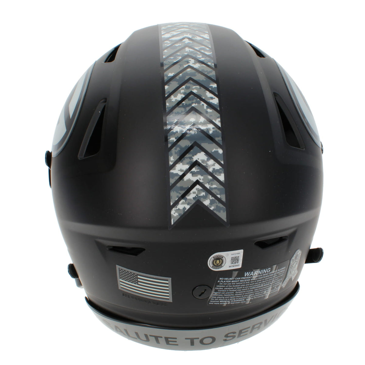 Eddie Lacy Autographed/Inscribed "2013 OROY" Green Bay Packers 2026 Salute to Service Speedflex Authentic Helmet Beckett