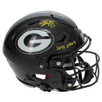 Eddie Lacy Autographed/Inscribed "2013 OROY" Green Bay Packers 2026 Salute to Service Speedflex Authentic Helmet Beckett