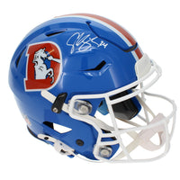 Champ Bailey Autographed Denver Broncos 1975-96 Throwback Speedflex Authentic Helmet Beckett