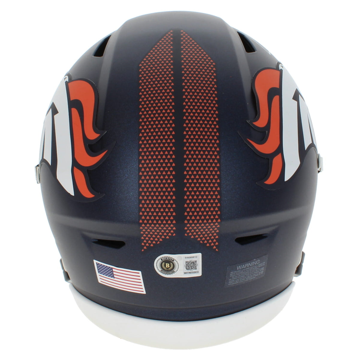 Champ Bailey Autographed Denver Broncos Speedflex Midi Helmet Beckett Witnessed