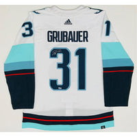 PHILIPP GRUBAUER Autographed Seattle Kraken Authentic White Jersey FANATICS