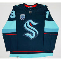 PHILIPP GRUBAUER Autographed Seattle Kraken Authentic Navy Jersey FANATICS