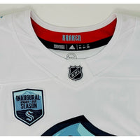 PHILIPP GRUBAUER Autographed Release The Seattle Kraken Authentic White Jersey FANATICS