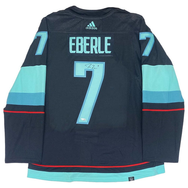 JORDAN EBERLE Autographed Seattle Kraken Inaugural Patch Authentic Jersey FANATICS