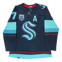 JORDAN EBERLE Autographed Seattle Kraken Inaugural Patch Authentic Jersey FANATICS