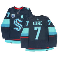 JORDAN EBERLE Autographed Seattle Kraken Inaugural Patch Authentic Jersey FANATICS