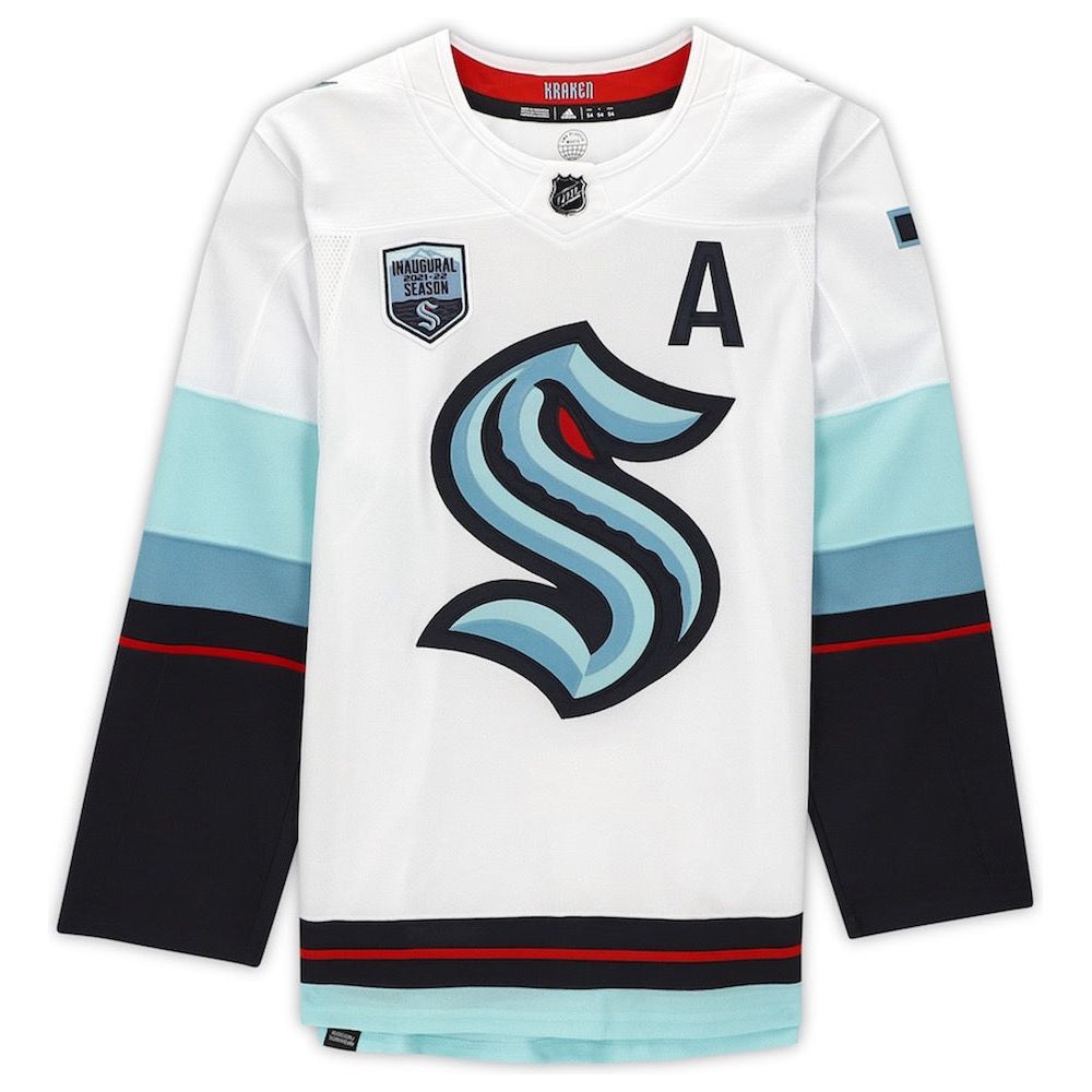 JORDAN EBERLE Autographed Inaugural Season Patch Seattle Kraken Jersey FANATICS