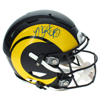 Myles Garrett Autographed Los Angeles Rams Black Rivalries Speedflex Authentic Helmet Beckett