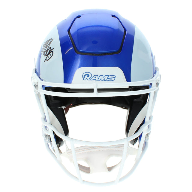 Myles Garrett Autographed Los Angeles Rams White 2026 Fearsome Speedflex Helmet Beckett