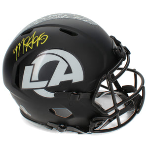 Myles Garrett Autographed Los Angeles Rams 2026 Salute to Service Speed Authentic Helmet Beckett