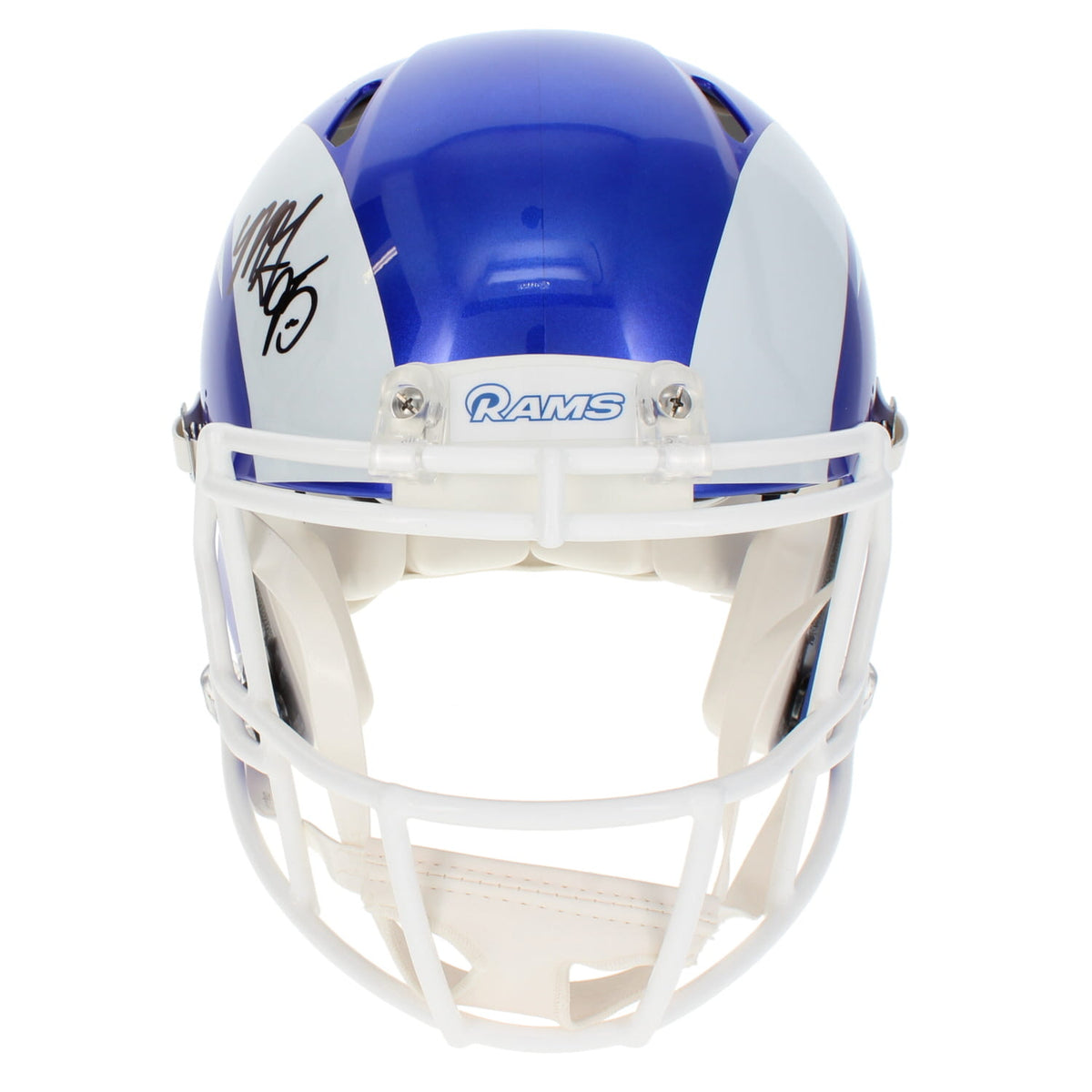 Myles Garrett Autographed Los Angeles Rams White 2026 Alternate Fearsome White Speed Authentic Helmet Beckett