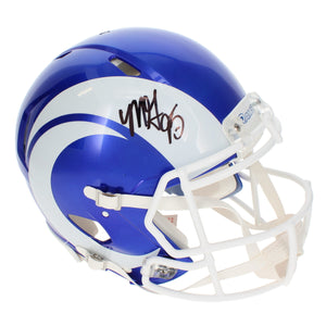 Myles Garrett Autographed Los Angeles Rams White 2026 Alternate Fearsome White Speed Authentic Helmet Beckett