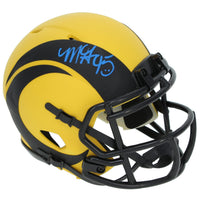 Myles Garrett Autographed Los Angeles Rams RAVE Speed Mini Helmet Beckett