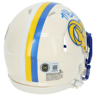 Myles Garrett Autographed Los Angeles Rams RETRO Speed Mini Helmet Beckett