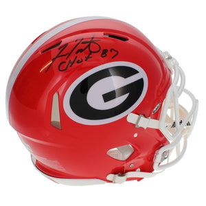 Fran Tarkenton Autographed/Inscribed "CHOF 87" Georgia Bulldogs Speed Authentic Helmet Beckett