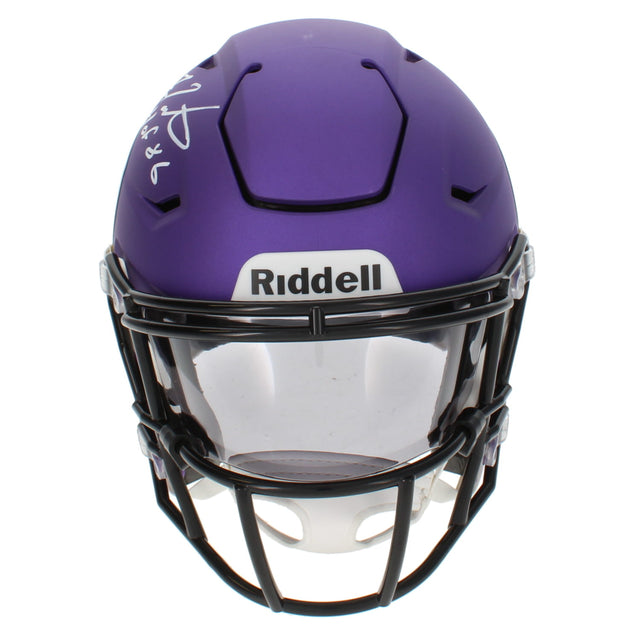 Fran Tarkenton Autographed/Inscribed "HOF 86" Minnesota Vikings Speedflex Midi Helmet Beckett