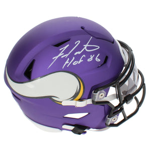 Fran Tarkenton Autographed/Inscribed "HOF 86" Minnesota Vikings Speedflex Midi Helmet Beckett