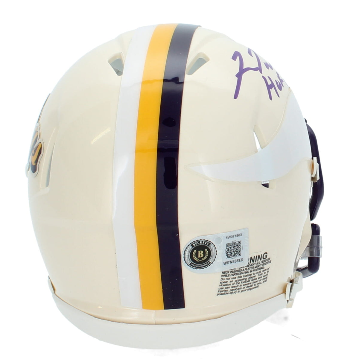 Fran Tarkenton Autographed/Inscribed "HOF 86" Minnesota Vikings RETRO Speed Mini Helmet Beckett