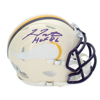 Fran Tarkenton Autographed/Inscribed "HOF 86" Minnesota Vikings RETRO Speed Mini Helmet Beckett