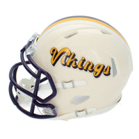 Fran Tarkenton Autographed/Inscribed "HOF 86" Minnesota Vikings RETRO Speed Mini Helmet Beckett