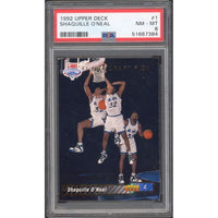 1992 SHAQUILLE O'NEAL Upper Deck RC #1 Trading Card PSA 8