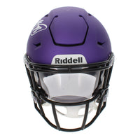 Adrian Peterson Autographed (in Silver) Minnesota Vikings Speedflex Midi Helmet Beckett
