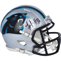 TERRACE MARSHALL Jr. Autographed Carolina Panthers Mini Helmet FANATICS