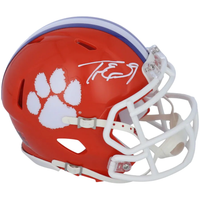 TRAVIS ETIENNE Autographed Clemson Tigers Mini Speed Helmet FANATICS