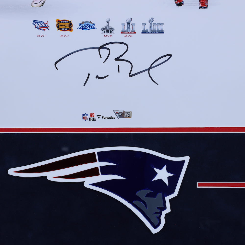 Tom Brady Autographed Patriots '6x SB Champ' 16" x 20" Framed Photo Fanatics