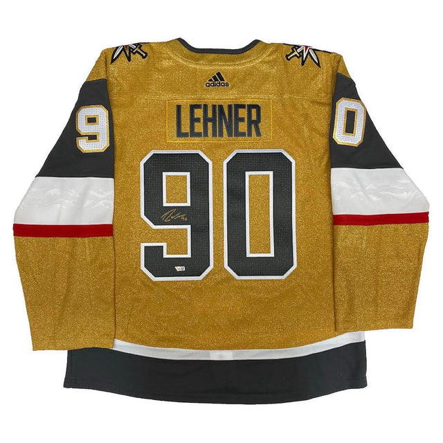 ROBIN LEHNER Autographed Vegas Golden Knights Authentic Adidas Gold Alternate Jersey FANATICS
