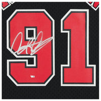 DENNIS RODMAN Autographed Chicago Bulls Black Mitchell & Ness Jersey FANATICS