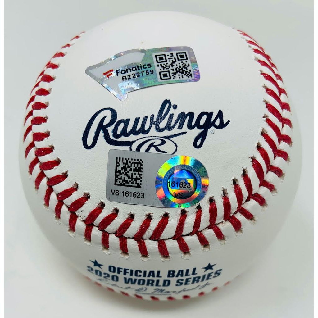 WALKER BUEHLER Autographed "2020 WS Champs" World Series Baseball FANATICS