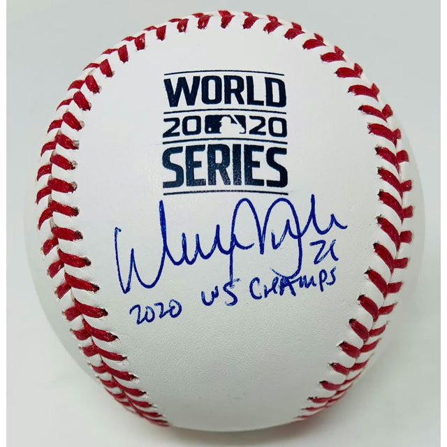 WALKER BUEHLER Autographed "2020 WS Champs" World Series Baseball FANATICS