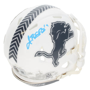 Amon-Ra St. Brown Autographed Detroit Lions 2024 Salute to Service Speed Mini Helmet Beckett