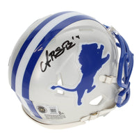 Amon-Ra St. Brown Autographed Detroit Lions 1983-02 Throwback Speed Mini Helmet Beckett