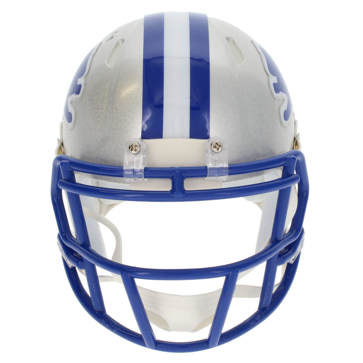 Amon-Ra St. Brown Autographed Detroit Lions 1983-02 Throwback Speed Mini Helmet Beckett