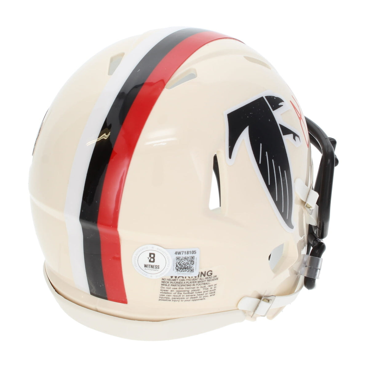 Julio Jones Autographed Atlanta Falcons RETRO Speed Mini Helmet Beckett