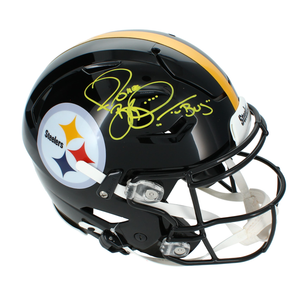 pittsburgh steelers speedflex helmet Jerome Bettis Autographed "The Bus" Pittsburgh Steelers SpeedFlex Helm – Game Day Legends