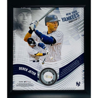 DEREK JETER NY Yankees Framed 15" x 17" Game Used Baseball Collage LE 50/50
