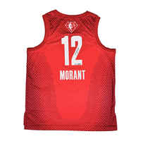 JA MORANT Autographed Memphis Grizzlies 2022 All Star Red Jersey PANINI LE 50
