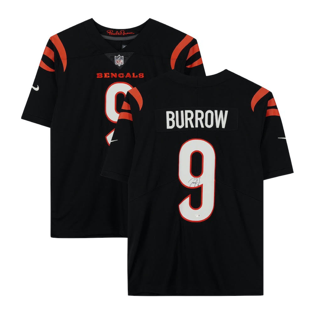 JOE BURROW Autographed Bengals 2021 Black Nike Limited Jersey FANATICS